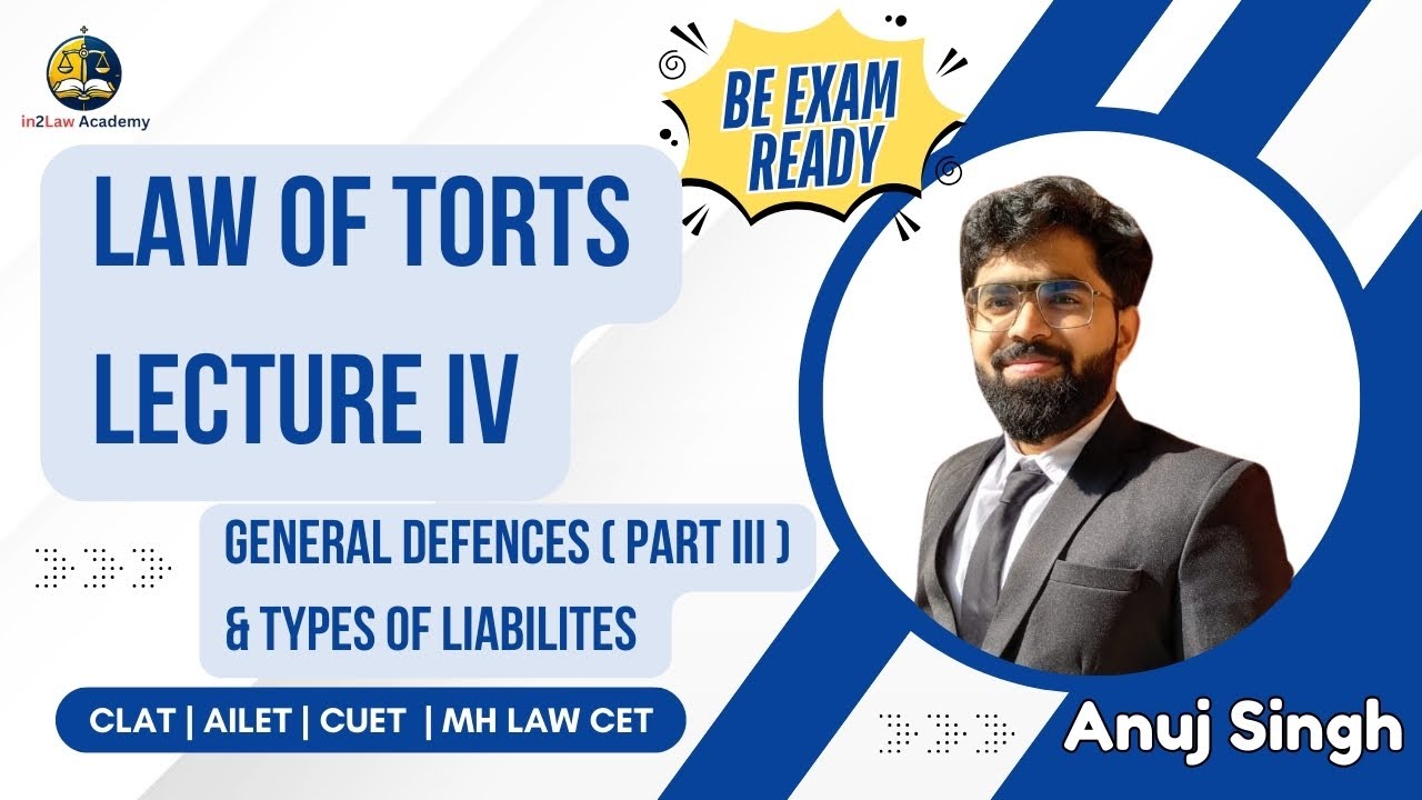 LAW OF TORTS PART 4| CLAT MH CET | LEGAL REASONING | LEGAL APTITUDE ...