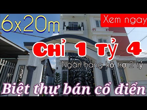 Bán nhà Bình Chánh - Biệt thự Bình Chánh bán cổ điển 6x20m ngay măt tiền Hương Lộ 11