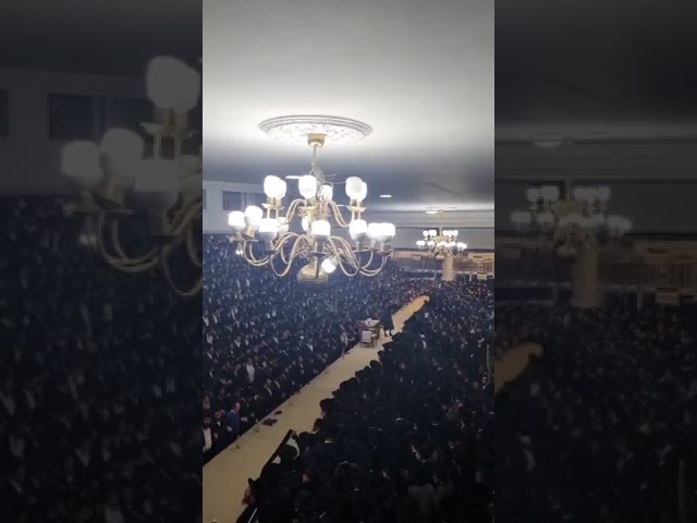 Rav Meilech Biderman at the Yartzeit of the Bas Ayin at the Toldos Aaron Beis Medrash
