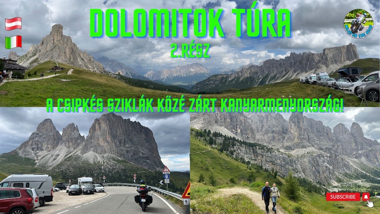 A csipkés sziklák közé zárt kanyarmenyország! Dolomitok Motoros Túra 2/3