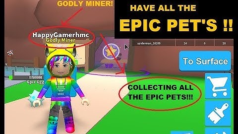 MINING SIMULATOR - GODLY MINER! & GETTING ALL THE EPIC PETS!