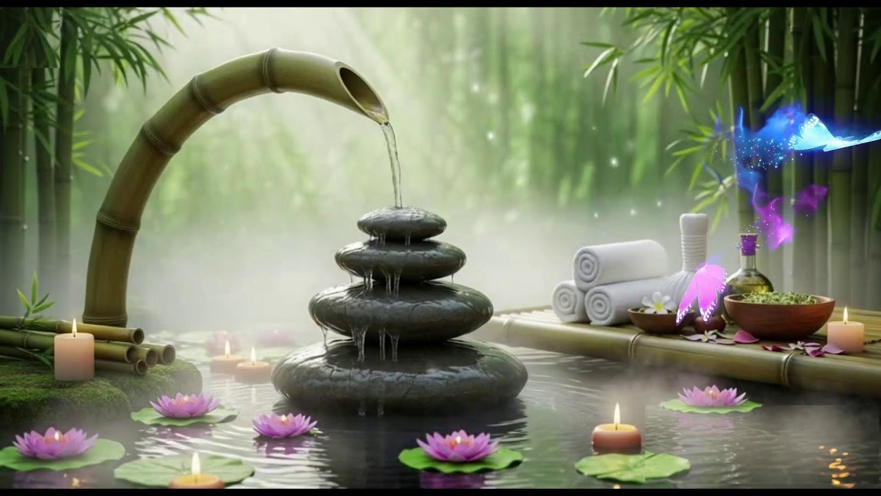 4K Fall Asleep Instantly 🌙 Calming Zen Stone Spa Music for Brain Reset & Stress Relief