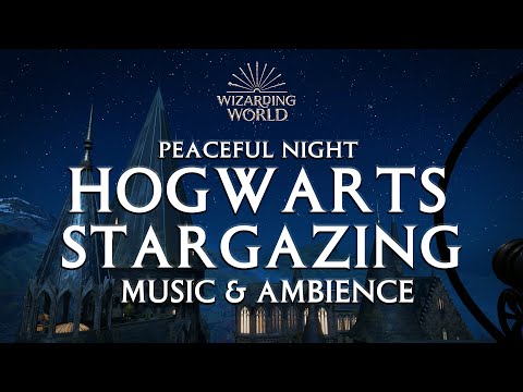 Peaceful Night Stargazing at Hogwarts | 9 Hours Harry Potter Hogwarts Legacy Music and Ambience