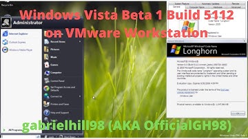 Running Windows Vista Beta 1 Build 5112 inside Windows XP (VMware Workstation)