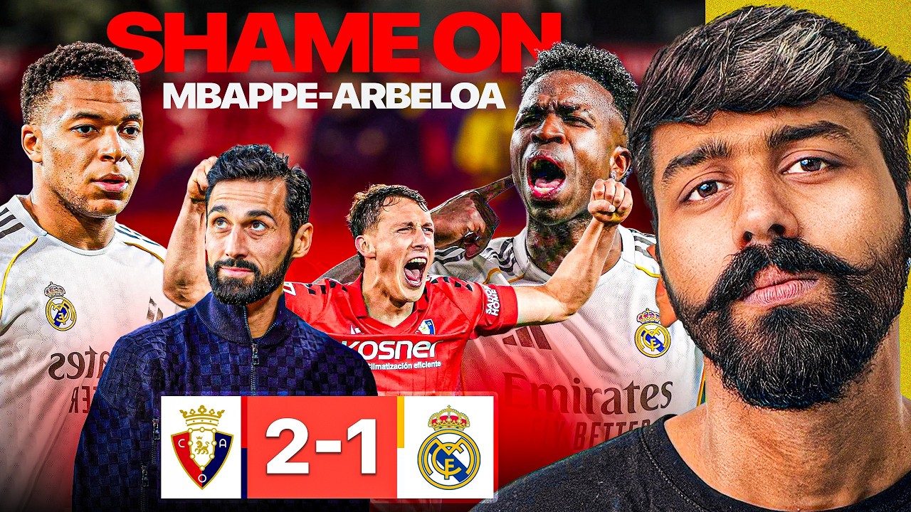 Real Madrid Shameless Bottle vs Osasuna ! Mbappe Needs to be Benched !! Laliga Title Race