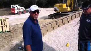 Keystone wall install