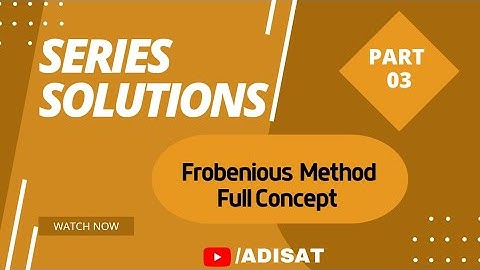 Series Solution 03 || Frobenius Method To Solve D.E. With Variable Coefficients🔥🔥.