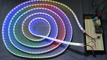 240 RGB LEDs NeoPixels Strip driven by MicroPython