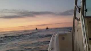 Leaving Hatteras Inlet on a 27' World Cat