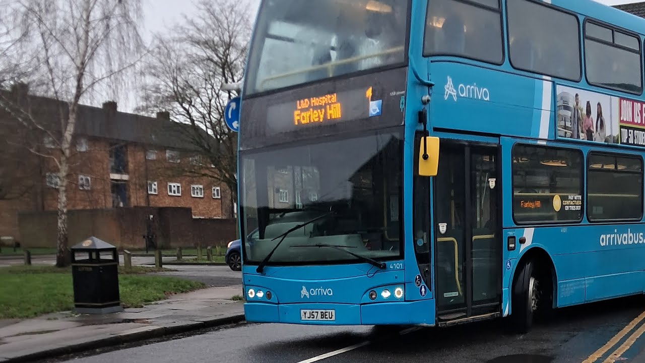 *Loud Hover* * Nice ride* on arriva volvo B9TL Optare Olympus 4101 YJ57 BEU on route 1