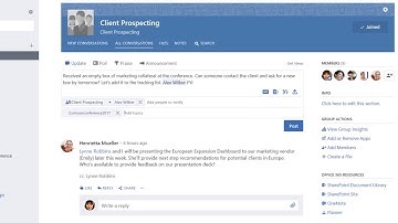 Yammer: Video Post an update and attach files