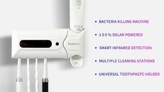 Puretta 2.0 - Smart Uvc Led Sterilized Toothbrush Holder
