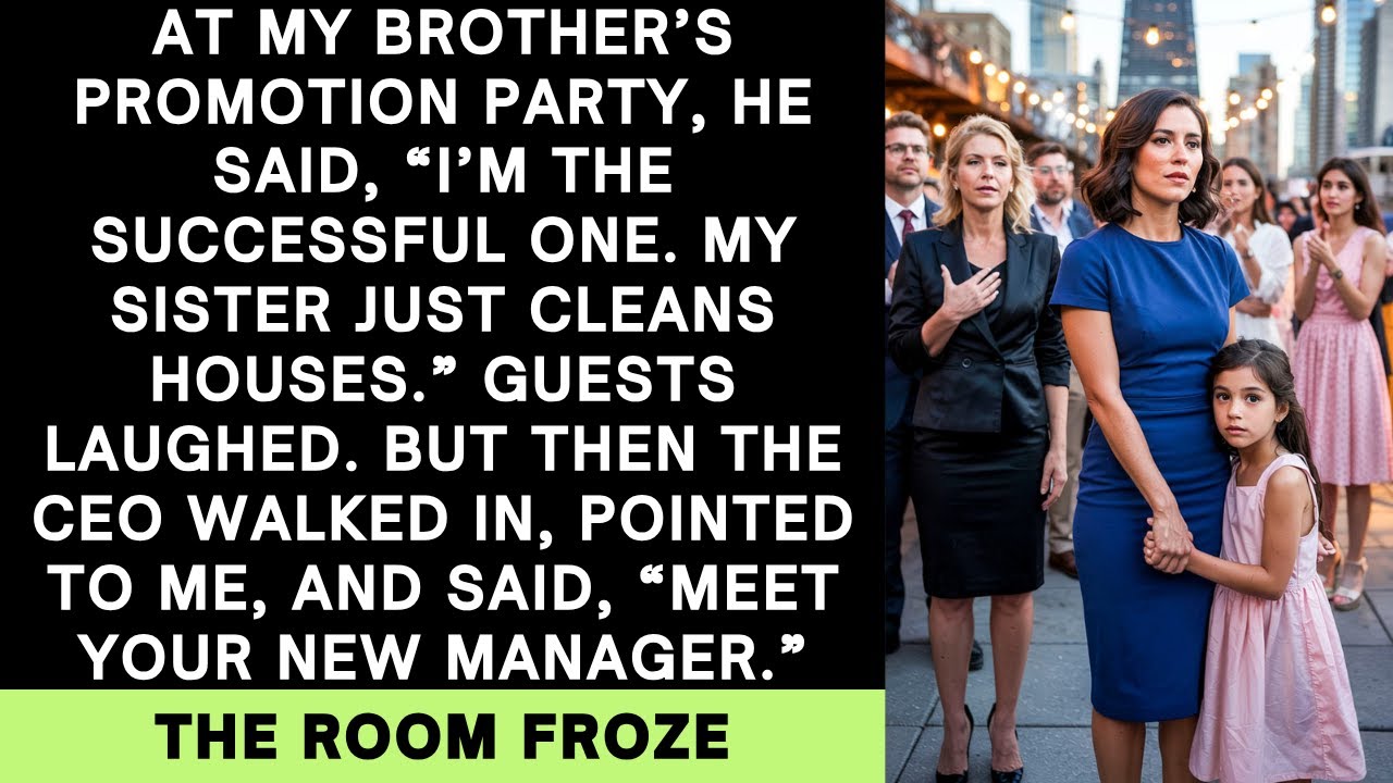 At My Brother’s Party, He Said I Just Clean Houses—Then the CEO Walked In and Said My Name