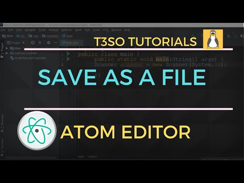 How to Save As a File in Atom Editor