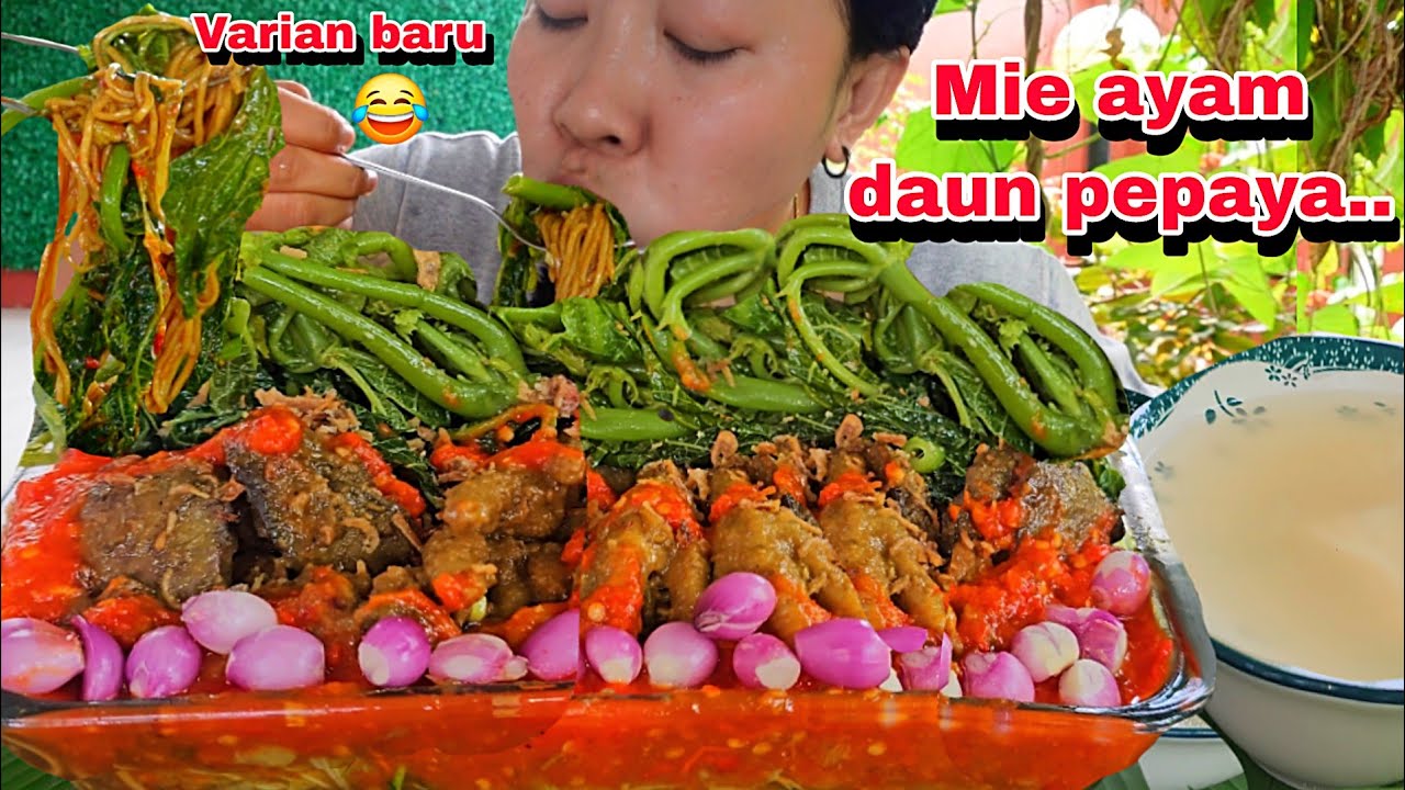 VARIAN BARU ,MIE AYAM DAUN PEPAYA 😂‼️ADA PAHIT