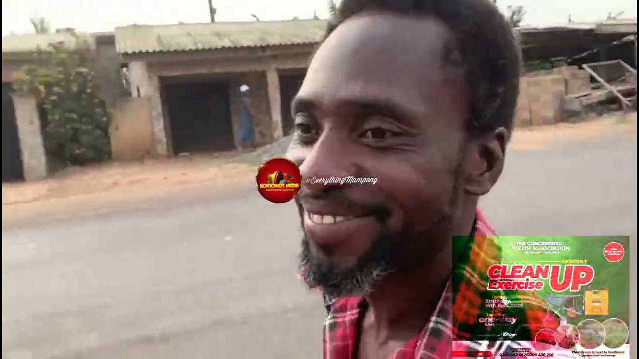Mampong Concerned Youth Association clean up exercise. still 