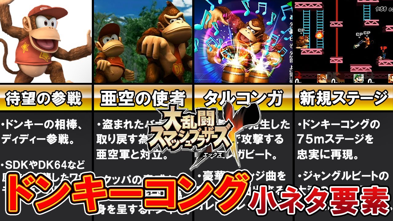 Switch 大乱闘スマッシュブラザーズ SPECIAL　ドンキーコング　等 スマブラX】ドンキーコング要素についてゆっくり解説【小ネタ
