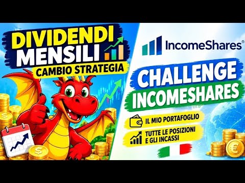 📊 INCOMESHARES CAMBIO MEZZO PORTAFOGLIO💰 #dividendi mensili #fire #opzioni #cashflow