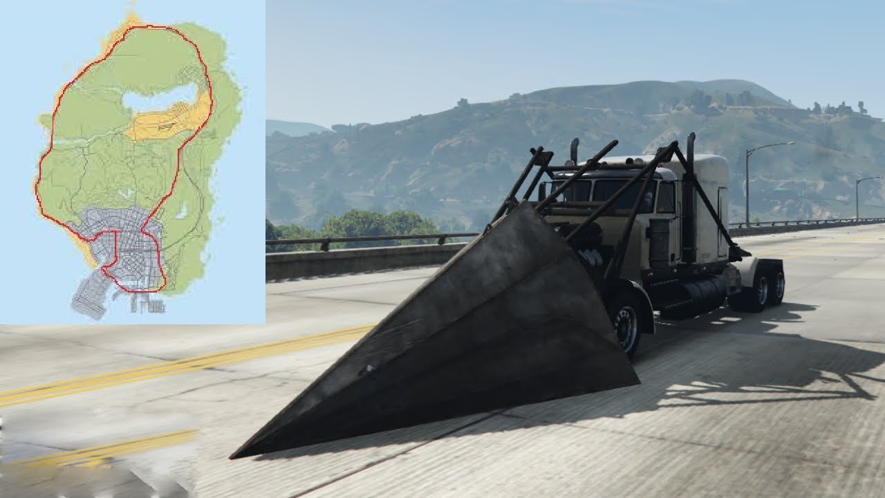 Rotate around the GTA 5 map using WEDGE TRUCK