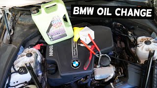 HOW TO CHANGE ENGINE OIL BMW 528i 520i 428i 420i 328i 220i 125i 320i X1 X3 X4 N20 N26 ENGINE
