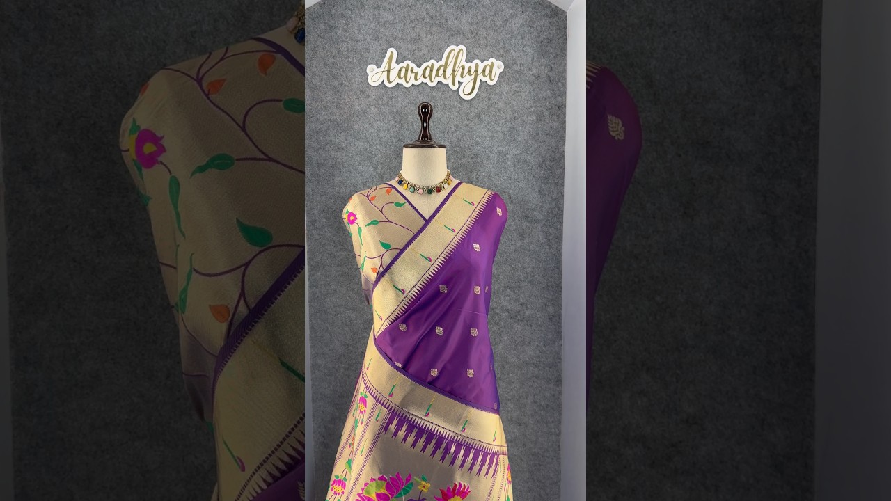 Floral Meena Zari Pallu Paithani Silk Saree