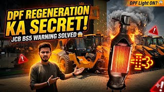 JCB BS5 DPF Warning Light Fix ✅ Full Regeneration Process @Jcbindia
