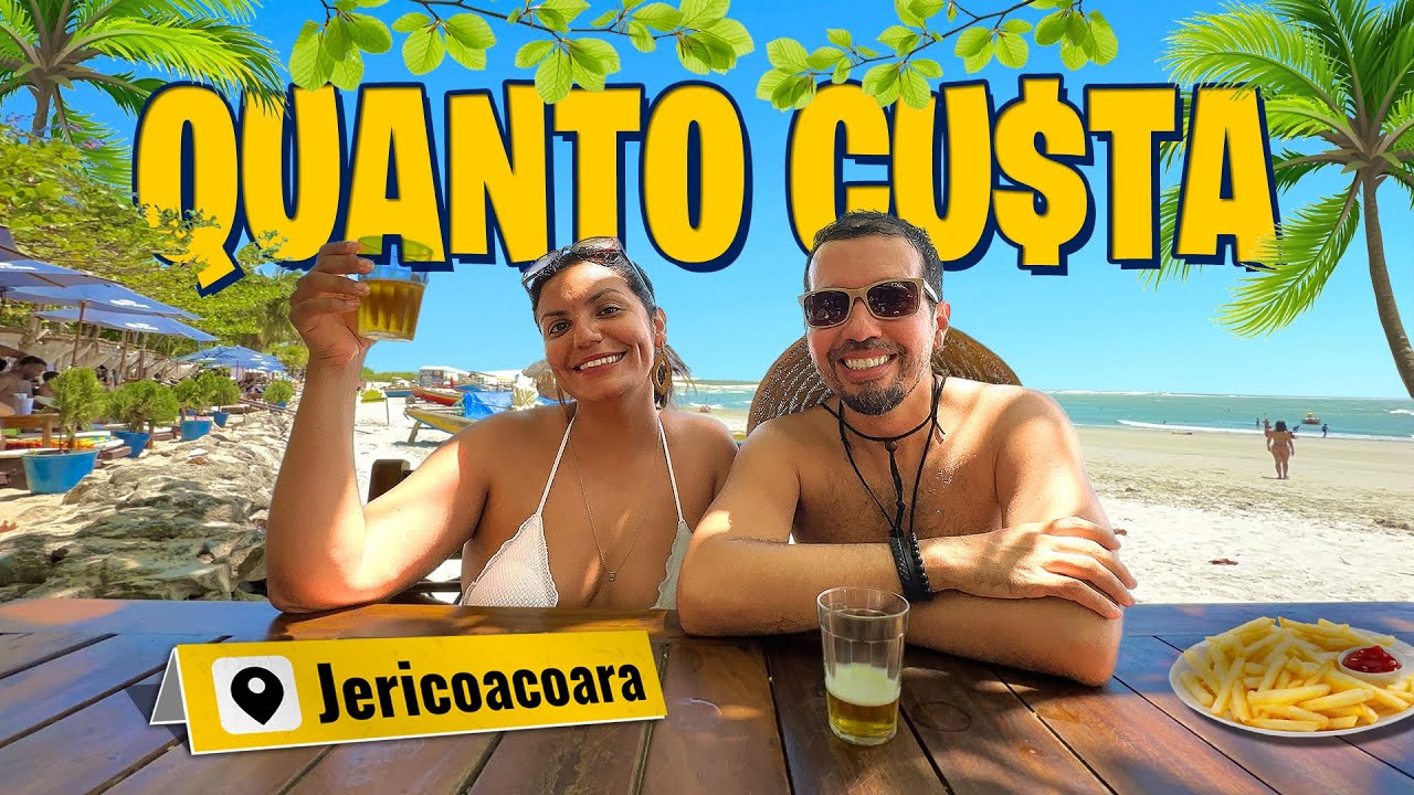 QUANTO CUSTA 1 dia de praia em JERICOACOARA? Preços de tudo: almoço, bebidas, passeios, pousada etc