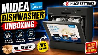 Midea Dishwasher Unboxing | 8 Place Settings for Indian Kitchen 🧼 | MDWTT0802D(B)IN