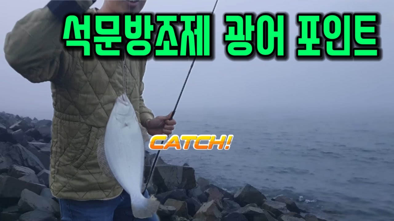 1시간만에 석문방조제 광어 우럭잡은 낚시와 포인트설명