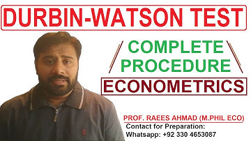 Durbin-Watson test (Complete procedure) || Test for auto-correlation || Econometrics