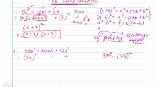 Factorisation by using identities# Class 8 # Mathematics