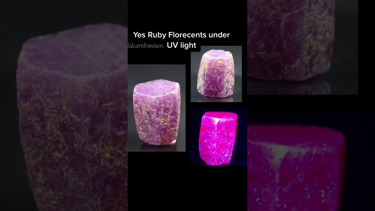 Ruby Florescent Under UV light || Ruby Crystals