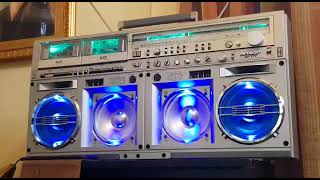 Test Sharp GF 777 Restored Led Vintage Boombox Ghettoblaster transformer Discolite