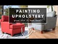 Painting Upholstered Furniture [Living Room Refresh- Part 2] // Furniture Flipping Nightmare!!