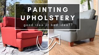 Painting Upholstered Furniture [Living Room Refresh Part 2] // Furniture Flipping Nightmare!!