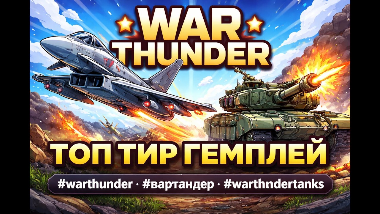 War Thunder топ тир гемплей #warthunder #вартандер #warthundertanks