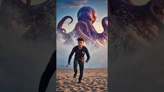 😱 Giant Octopus Ne Ship Par Kiya Attack! 🐙 #shorts #viral #trending #monster
