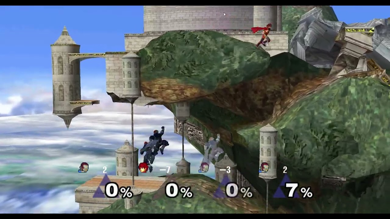 Super Smash Bros Melee -- Triple UltraGanon against Roy no TAS