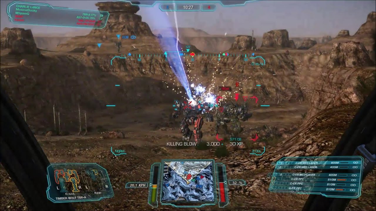 MechWarrior Online - Timberwolf TBR-A (all omnipods) - 3xC-ERPPC 3xC-ERMLAS  - 802 damage, 3 kills