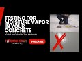 Testing For Moisture Vapor In Your Concrete (Calcium Chloride Test)