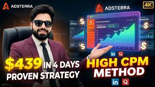 Adsterra High CPM Trick 2026 | Free Unlimited Traffic + Daily Earning Proof 💸
