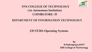Cooperating Processes |Operating Systems| SNSInstitutions