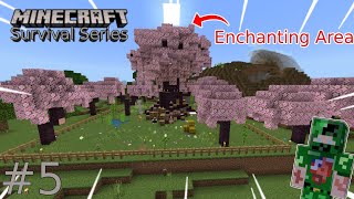 I MAKE A  BEAUTIFULL CHERRY BlOSAM TREE ENCHANTING ROOM IN MINECRAFT| Chenge World