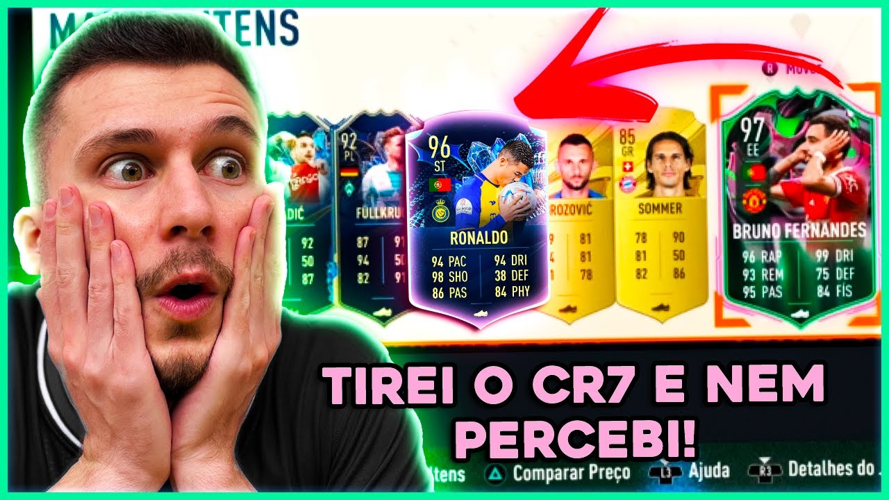 TOPEIRA!!! TIREI O CR7 NO PACK E NEM REPAREI 😂 ABRI 50 PACKS 10X 85+🔥🔥!! FIFA 23 - ULTIMATE TEAM
