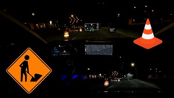 Comma 3X - SunnyPilot 0.9.4 Night Construction Driving Test