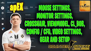 apEX CSGO Settings, Monitor Settings, Crosshair, Viewmodel, Gear and Settings 2021