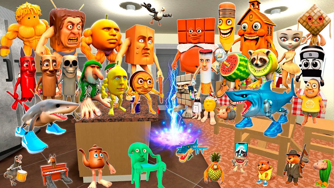 💥 BIG KITCHEN NEW 3D ITALIAN AI BRAINROT MEMES TRALALERO TRALALA TUNG SAHUR SPARTAN KICKING in Gmod