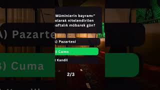 3 soruluk kısa dini bilgiler testi. #dinibilgi #testsoru