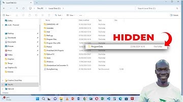 How to locate Program Data from local disk C