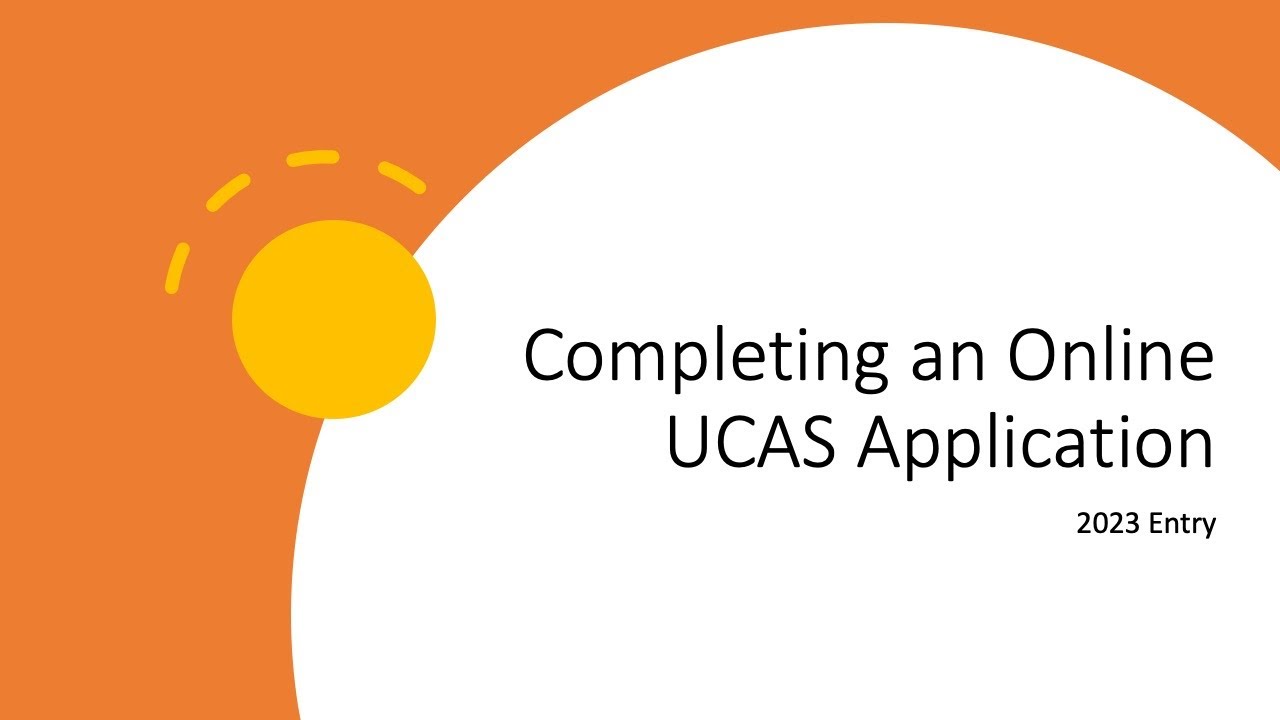 Completing an Online UCAS Application (2023 and 2024 entry) YouTube